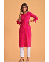 Rani kantha bowtie sleeves kurta (KUR103)