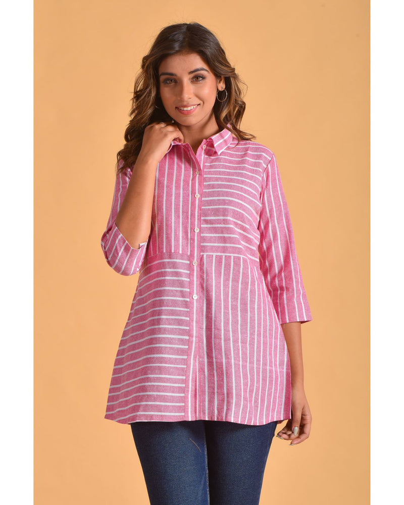 Pink Alternate Striped Tunic (TT040)
